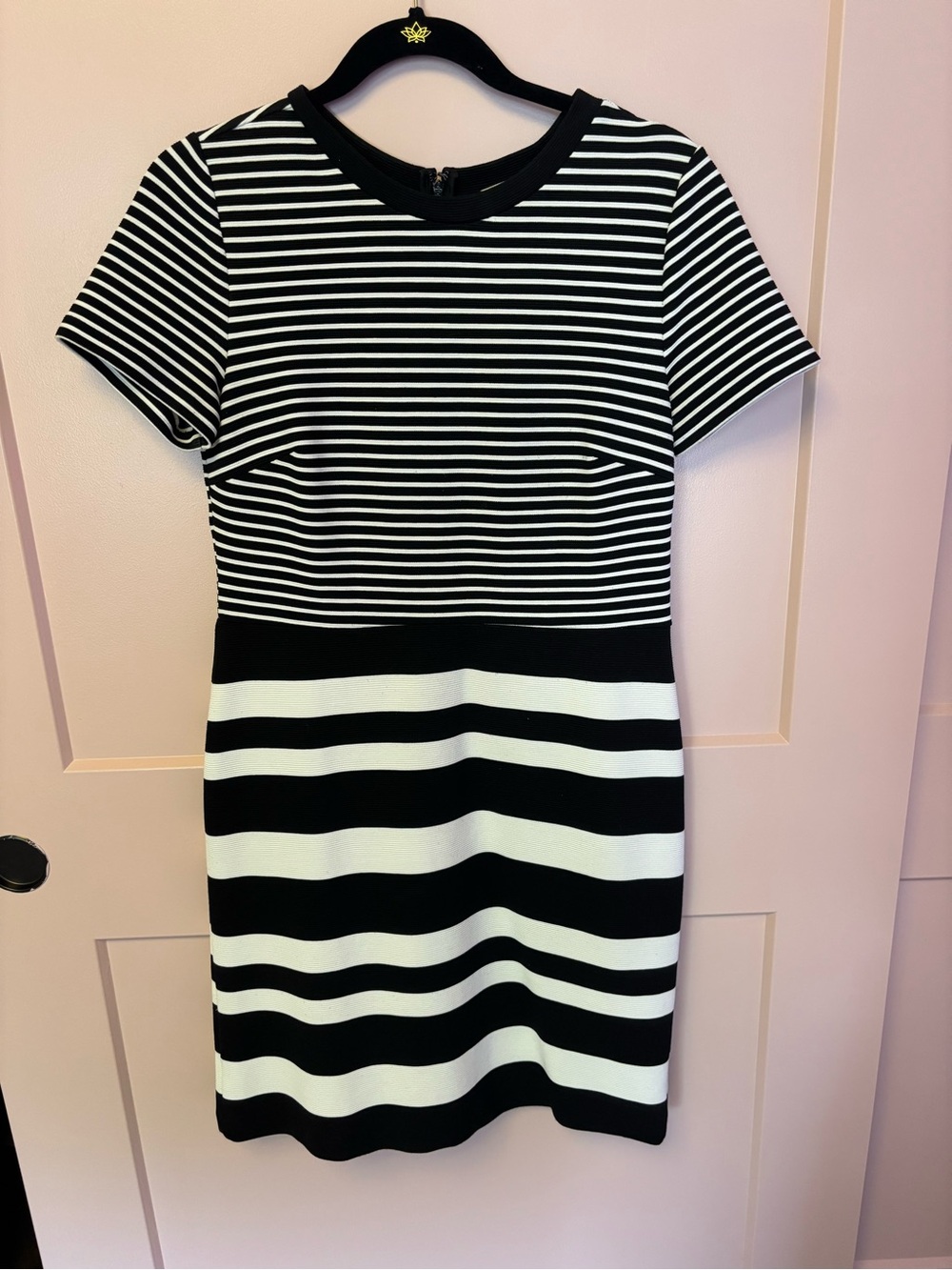 Black & White Striped Dress Work Corporate Loft